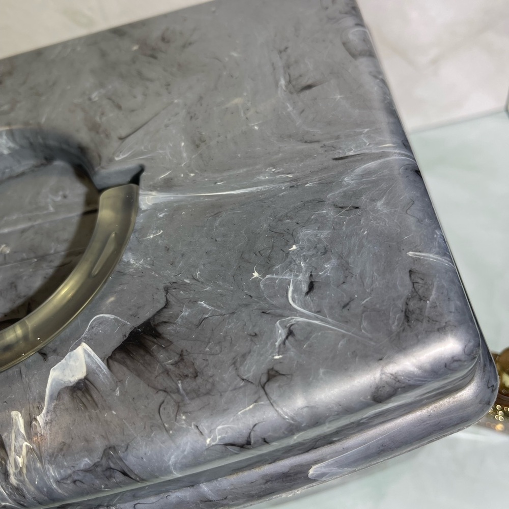 Caboodles Color Collisions Vintage Organizer Silver Marble Has a Tray & Mirror! - Picture 5 of 15